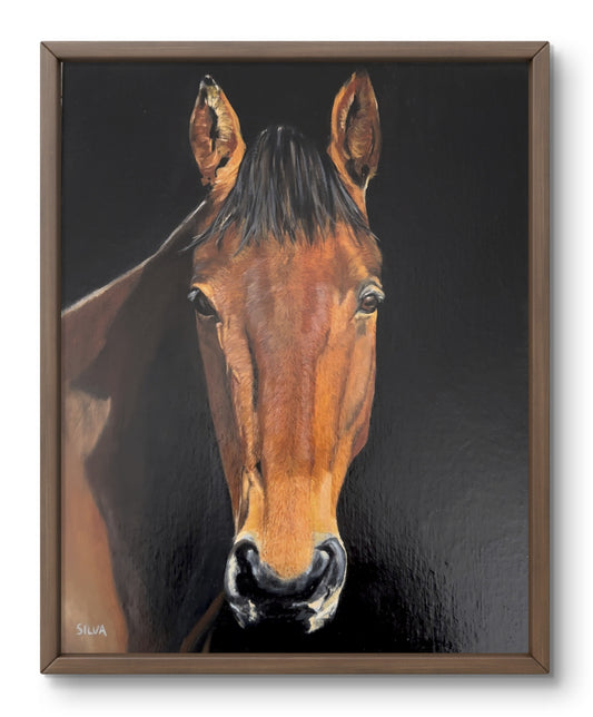 Horse painting, oil painting, 30x40cm